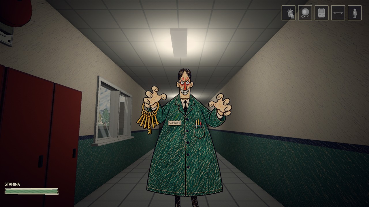 An encounter with the illustrated school caretaker